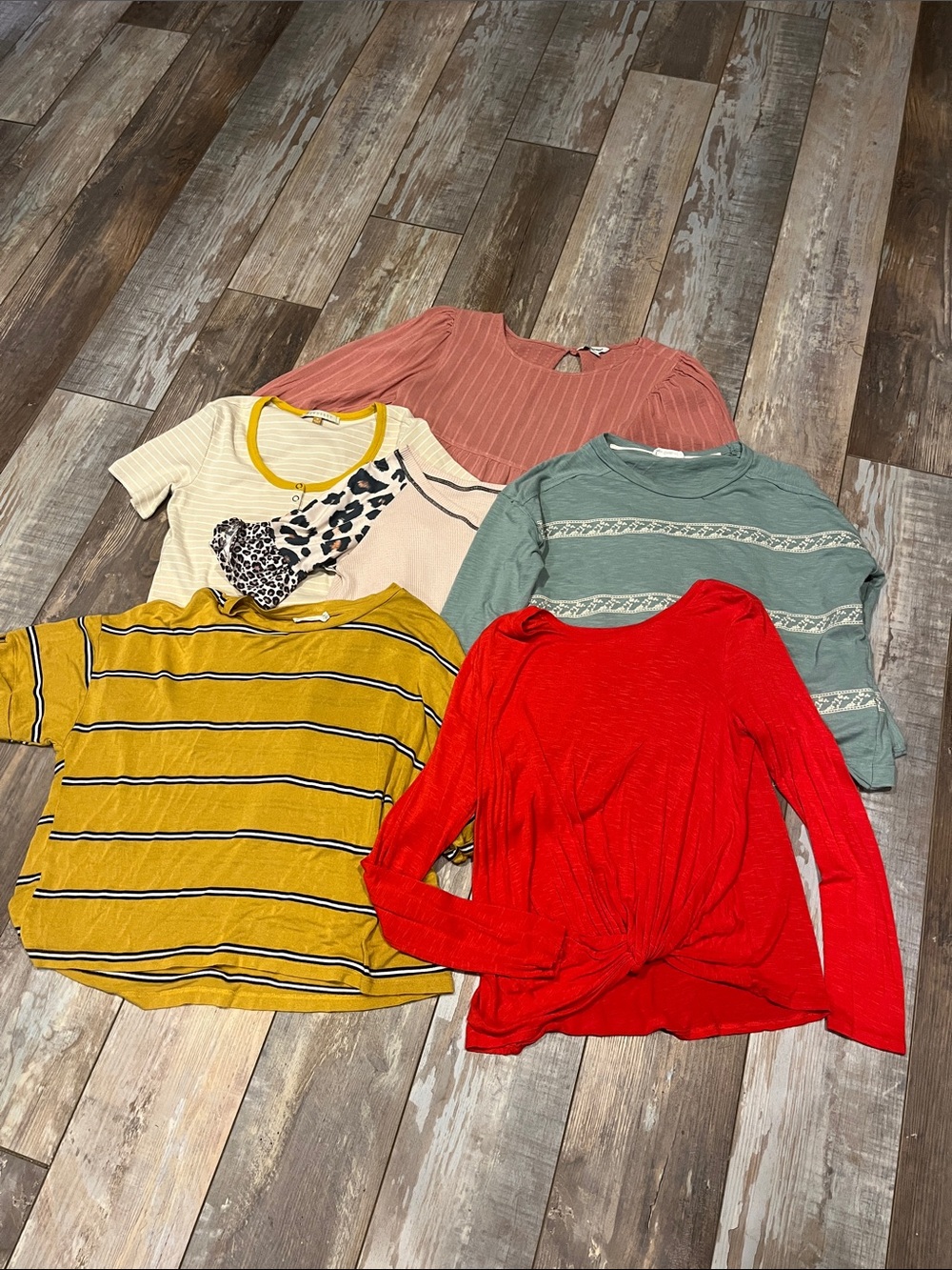 Mixed Women's Tops Bundle - Red, Mustard, Sage, Cream, Rose